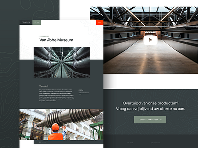 Aggeres Case Study Page defence flood homepage industry landing webdesign website website concept