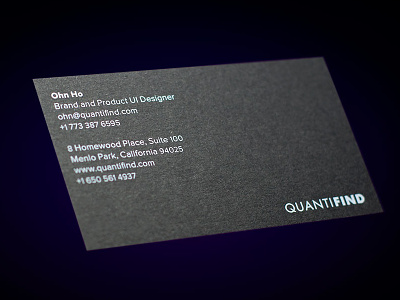 Quantifind Business Card Front branding