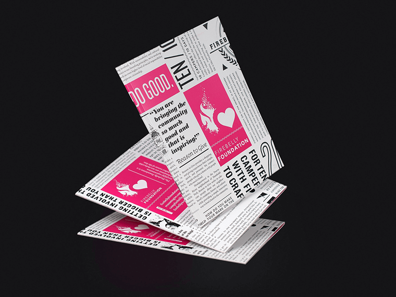 Firebelly Foundation Brochure typography print