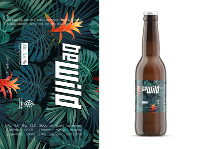 BeWild beer label beer bottle design etykieta jungle label piwo product wild