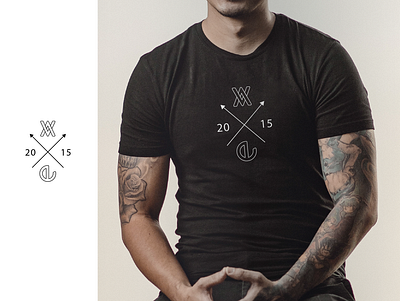 T-shirt hipster crew design graphic design logo mono print sign tshirt wear