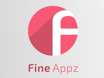 Fine Appz logo application application icon appz color flat logo logotype design program shadow sign