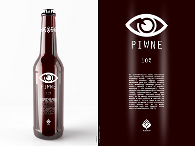 piwne naiwne BEER aye beer bottle design bottle label brown etiquette eye label simple