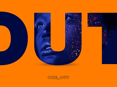One_Out blue blue and orange color invert one orange out silence simple studioraz text velvet word game