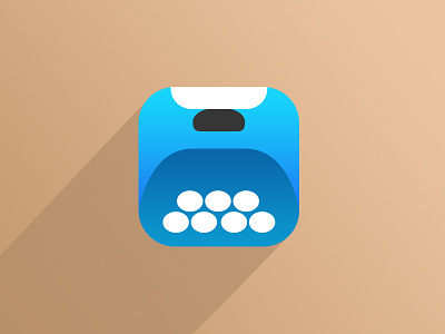 iOS7 Typewriter appstore flat icon illustration ios ios7 ipad iphone typewriter