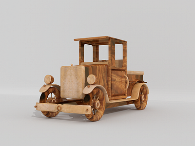 WOODEN CAR - Kids toy 3d 3d art 3d artist 3drender blender blender3d design modeling rendering