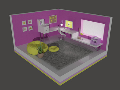 Cartoon Girl Office - 3D 3d 3d art 3d artist 3drender blender blender3d modeling rendering