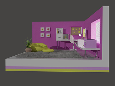 Cartoon Girl Office - 3D - 2