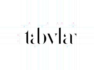 Tabvlar Logo grid logo minimalist serif typogaphy