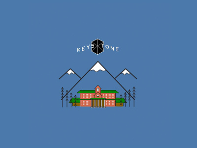 Keystone Resort Illustration branding design illustration keystone logo typography