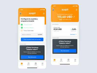 XCapit - Dashboard app crypto ios ui ux