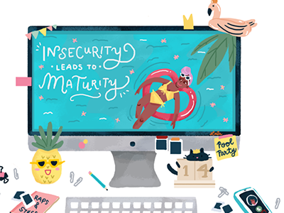 Insecurity desktop wallpaper fun illustration passion project positive
