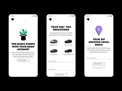 Roll, for rideshare drivers. app app design branding design ios product design website design