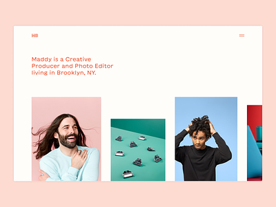 Portfolio for Maddy Boardman, Producer & Editor design figma product design ui website design