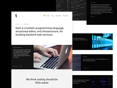 Dark- A language built for deployless backends figma product design
