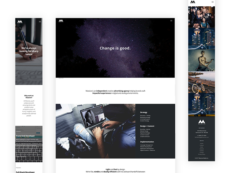 Meet the new Massive website. by MassiveMedia on Dribbble