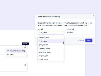 Insert Personalization Tags in OneSignal