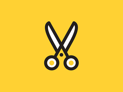 Service - Icon Set 2d icon icon app logo scissor service symbol vector yellow