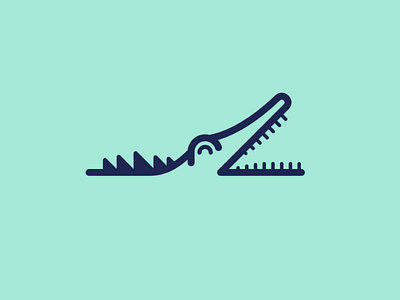 Snap Video 2d animal crocodile icon line linear logo vector