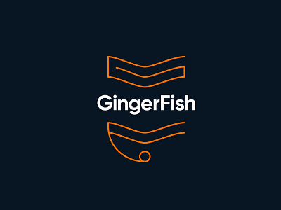 Ginger Fish - Logo Concept 2d fish icon logo logotype orange symbol vector