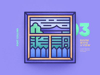 Room With A View – 03 2d country dusk fort collins illustration landscape line outdoor place portal scenic texture vector view window