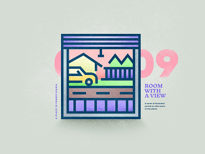 Room With A View – 09 2d illustration landscape place portal street texture vector view window