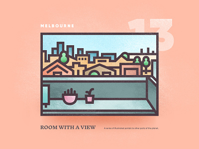 Room With A View – 13 2d brutalism city illistration melbourne outdoor portal scene skyline street vector vectorart view window