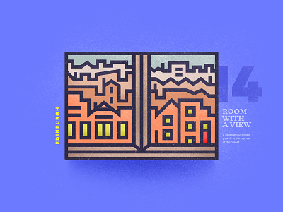 Room With A View – 14 2d brutalism city edinburgh illustration linear outdoor portal skyline street texture vector view window