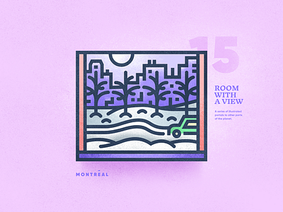Room With A View - 15 2d brutalism illustration linear montreal portal skyline texture vector view window winter