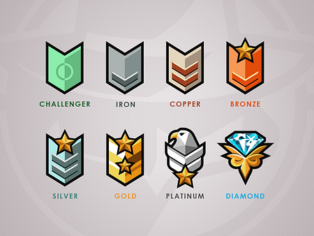 SCL Rank Badges by Alexandre Misson on Dribbble