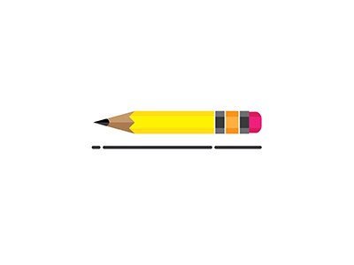 Illustration: Yellow Pencil design flat icon illustration pencil user interface yellow