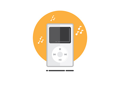 Illustration: Classic iPod classic design flat icon illustration ipod user interface