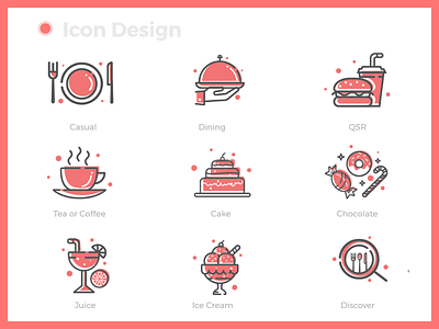 Icon Design - Customized Restaurant Icons beautiful icon creative icon custom icon design food icon icon design icons illustration logo menu icon mobile app icon restaurant