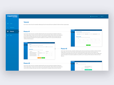 Magazine Luiza - Promo Builder Tutorial design desktop interface steps system tutorial ui user experience user interface ux