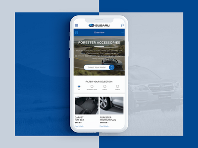 Subaru Australia Mobile Website app cars design interface iphonex mobile mockup subaru ui user experience ux website