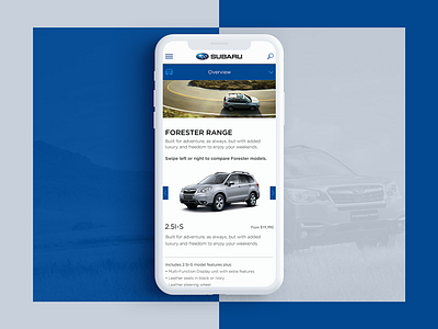 Subaru Australia Mobile Website australia cars design interface subaru ui user experience ux
