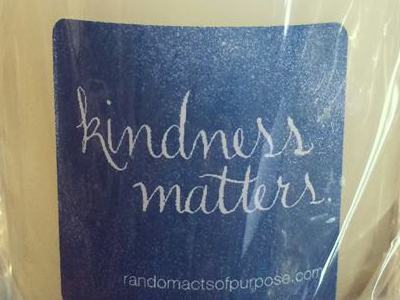 Kindness Matters Label Lettering calligraphy candle label lettering