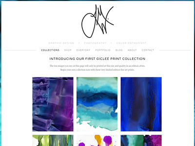 Leslie M Ward Art & Design Website Launch abstract color commerce design ink squarespace web