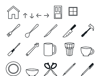 Simple Icons assets branding design graphic graphic design icons illustration simple ui vector