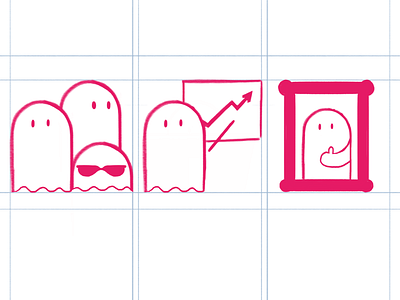 Ghost Icons #3 branding concept cute design fun graphic design graphics icons illustration logo sketch ui uiux art vector