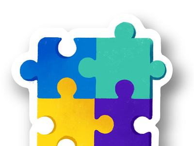 DE Puzzle Piece Icon branding design digitalart fun illustration logo ui vector