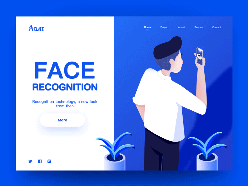 Face recognition 2.5d china face hiwow illustration isometric jon jondesigner recognition technology web