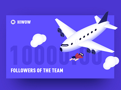 Hiwow 10000 follower 2.5D 10000 follower 2.5d china hiwow illustration isometric jon jondesigner ui