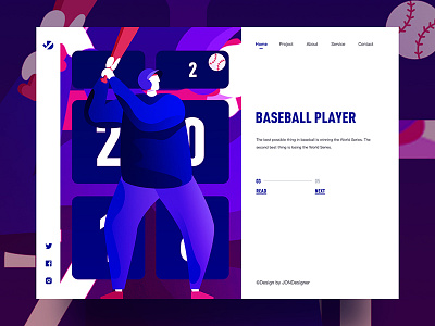 Baseball player baseball player china fashion illustration jon jondesigner ui ux web