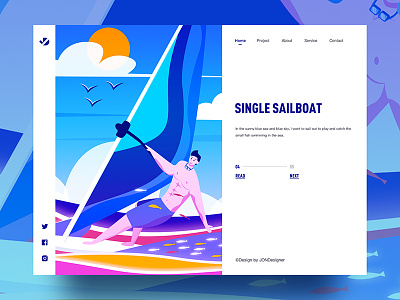 Single sailboat china colorful fashion illustration jon jondesigner single sailboat ui ux