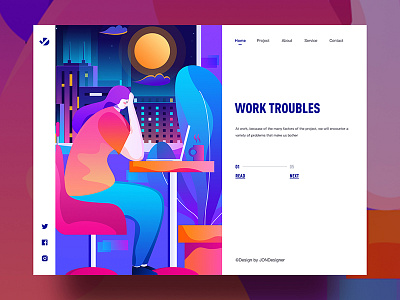 Work troubles china colorful fashion illustration jon jondesigner ui web work troubles