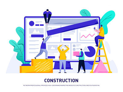 Web page construction china colorful illustration jon jondesigner ui ux web web page construction