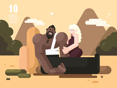 Khal Drogo design game of thrones illustator illustration