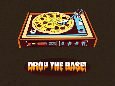 Creative Pizza Bass Illustration font graphics illustration pizza