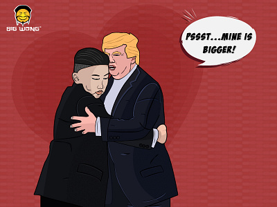 Big Wong happiness illustration kim trump valentines day